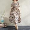 Summer Cotton Silk Loose Nightgown for Plus Size Women - Casual Mom Style Home Dress