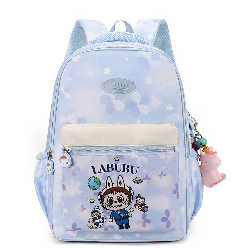 

Stylish Backpack Girls For School Unique Cartoon Pattern Lightweight And Comfortable For Grades One To Two Small синій