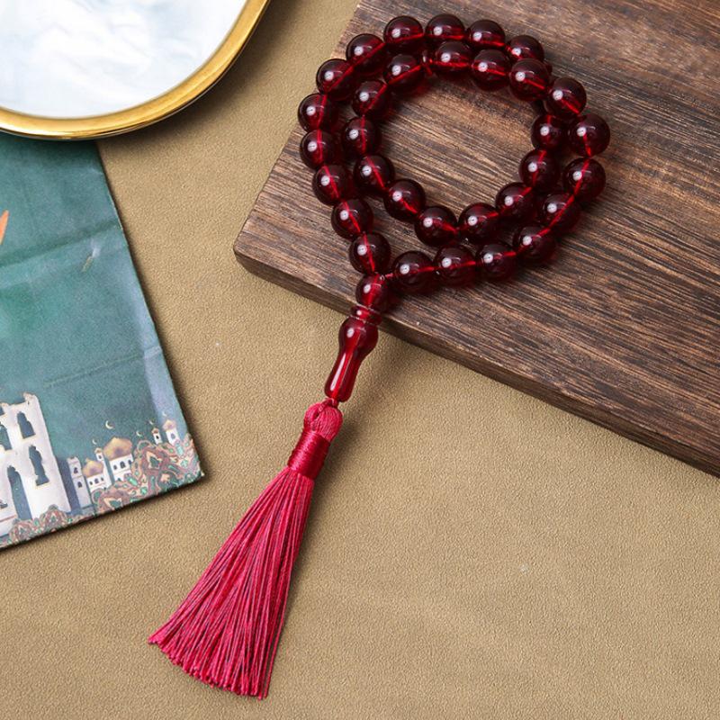 Middle Eastern Style Islamic Prayer Beads - 33 Beads Buddhist Rosary Handheld Bracelet