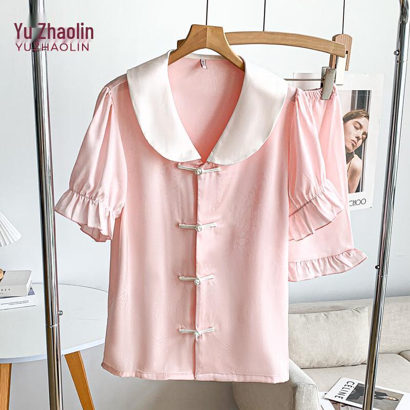 YUZHAOLIN Women s New Chinese Style Jacquard Pajama Set L