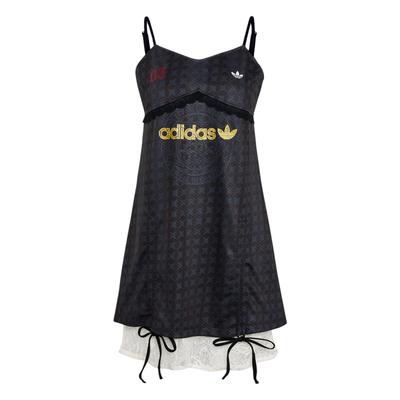 Originals Schwarzes Kleid Lockere Passform Patchwork Sport Tankkleid Damenkleider KU4752