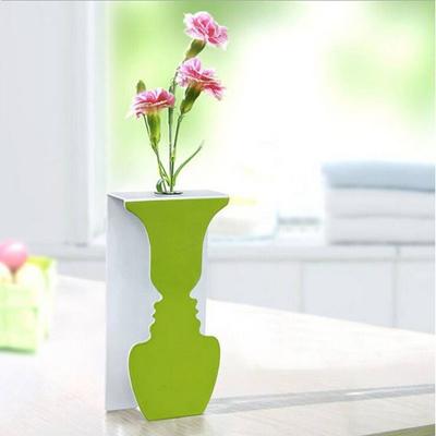 2 In 1 Decorative Lamp In the Shape of Two Faces and a Flower Vase