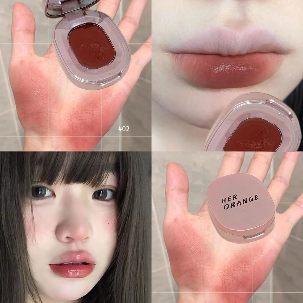 Herorange Silky Satin Multi-Use Cream, Delicate Texture, Long-Lasting, Non-Smudging, Three-In-One for Lips, Cheeks, and Eyes, Suitable for All Skin