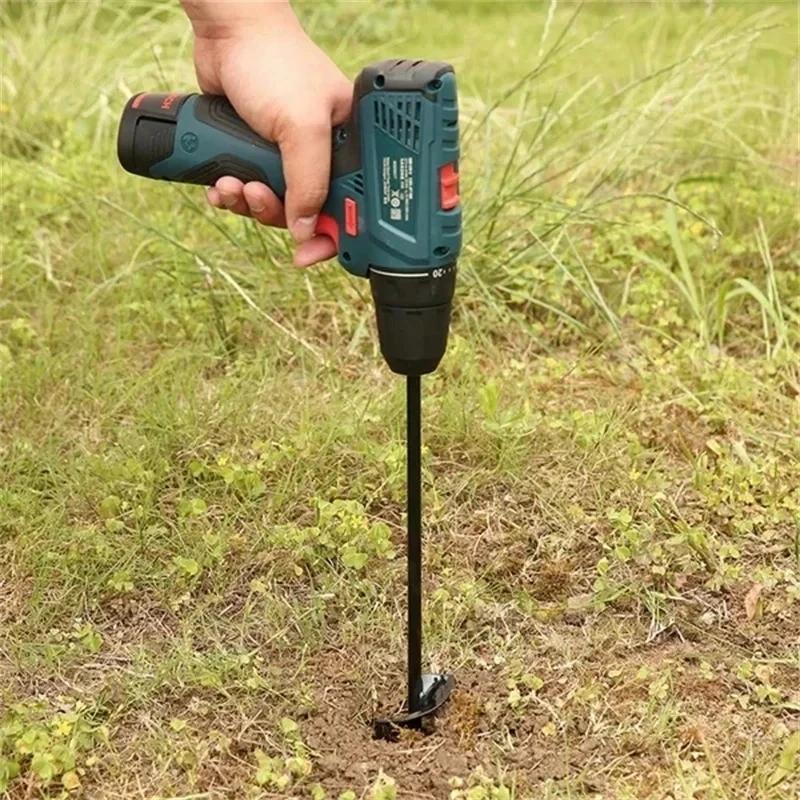 1Pc Planter Auger Spiral Drill Bit Flower Planter Earth Planting Hole Cutter Drill Bits Digger Tool Garden Plant Tools Accessori