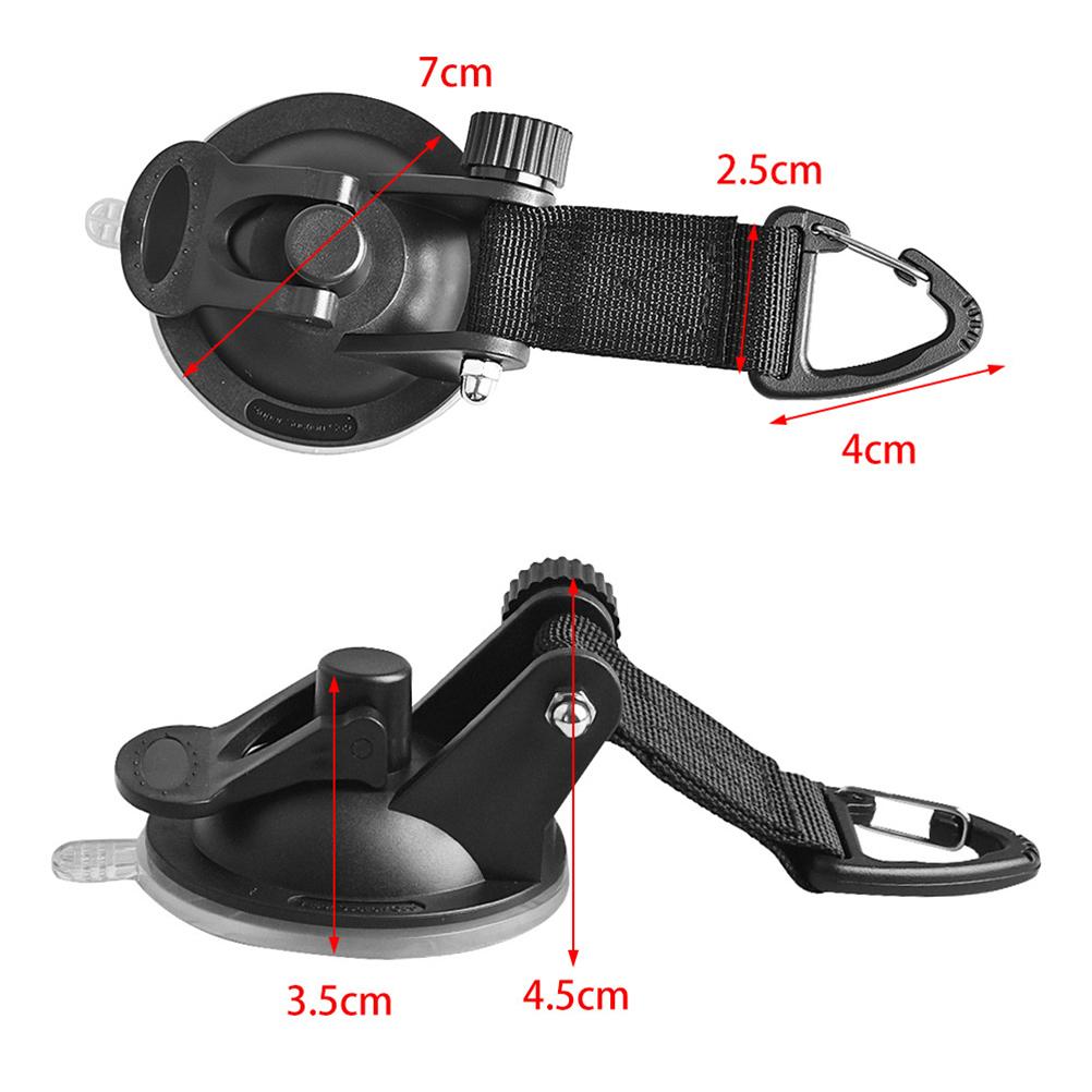 

2 шт. Сверхмощные присоски с крючками Автомобильный кемпинг Стяжная присоска Аксессуар для кемпингового тента чёрный