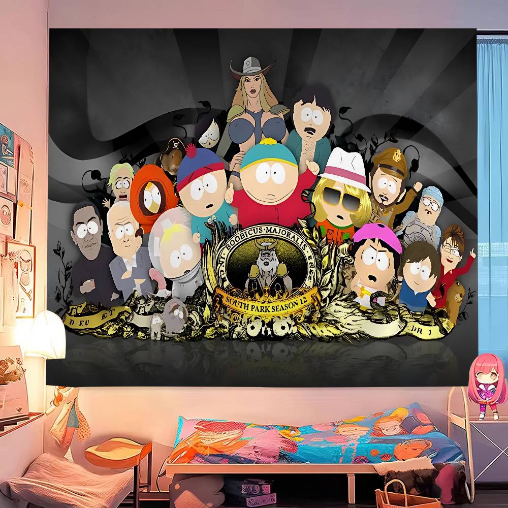 Classic Animation SSouth Cartoon Park DIY Wall Tapestry For Living Room Home Dorm Decor Wall Art Decor