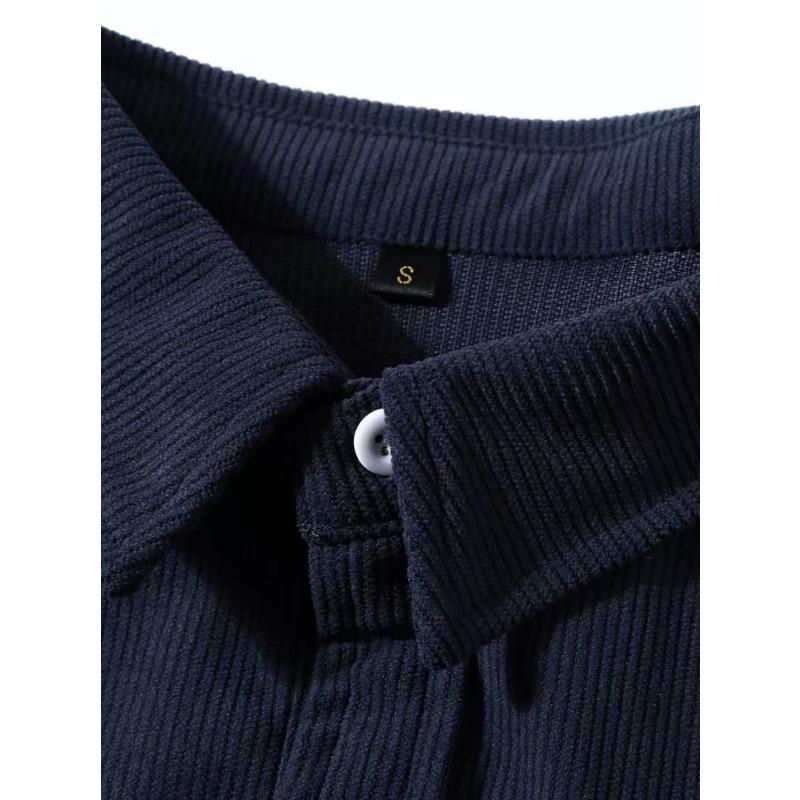 Men S Corduroy Workwear Long Sleeve Shirt Casual Outerwear