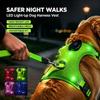 LED-Leuchtende Hundegeschirre, unverzichtbar für die Sicherheit beim Gassigehen mit dem Hund in der Nacht, Hundeweste mit drei LED-Lichtmodi, wiederaufladbar