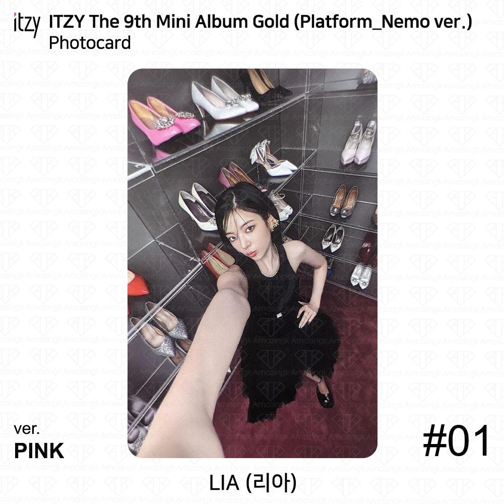 

ITZY 9th Mini Album Gold Platform Nemo ver Фотокарта Постер QR YEJI RYUJIN KPOP Lia - PC Pink #1