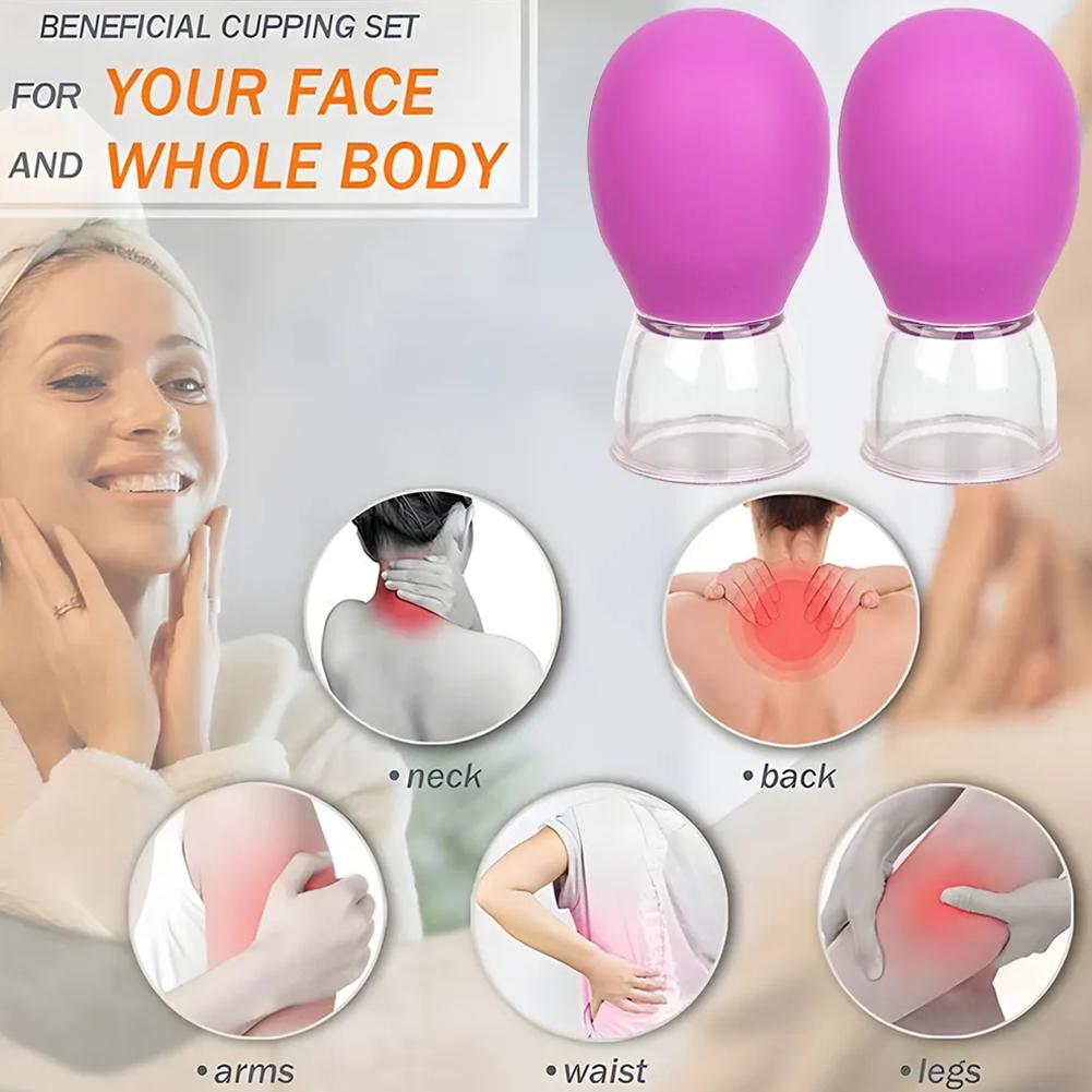 Facial Cupping Device Anti-aging Silicone Cupping Massage Vacuum Tank Body Unblocking Meridians Care Beauty Tool