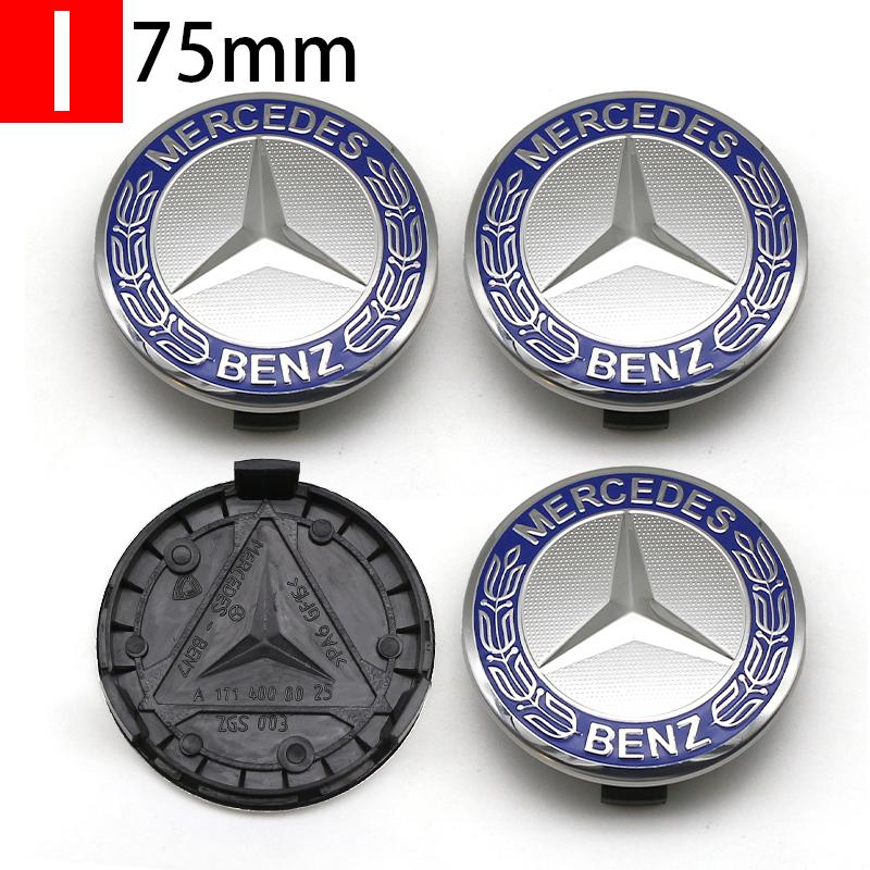 ABS Car Wheel Center Hub Caps 4PCS 56MM 60mm 75MM For Mercedes Benz AMG W203 W206 W220 W205 W211 GLA GLC Emblem Tire Rim CoversA