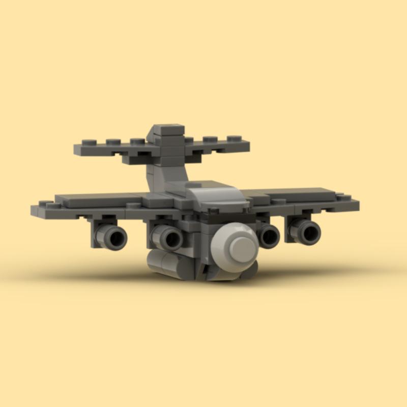 Military Building Block Aircraft Strategic Transport Aircraft Y-20 Assembled Toy Model Compatible With Small Particles