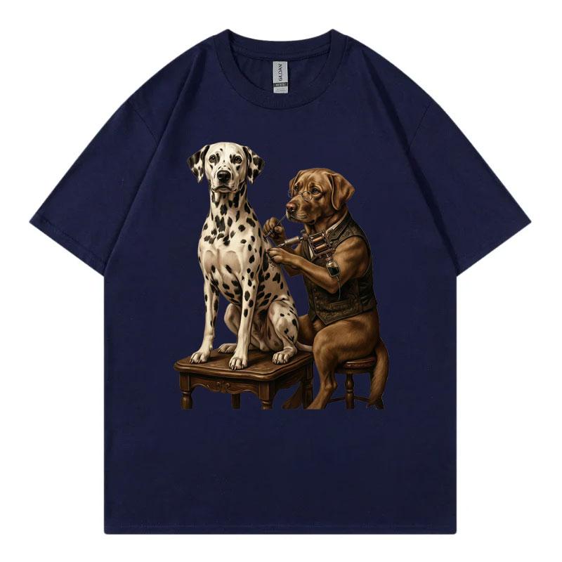 Tattoo Artist Funny Dog Meme Graphic T Shirts Unisex Unisex Fashion Vintage Short Sleeve Tshirts Summer Casual Loose Cotton Tshirt