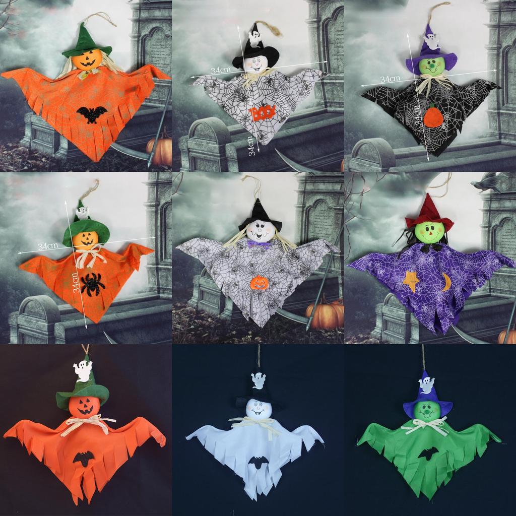 Niedliche bedruckte Halloween-Geisterdekorationen für Bar und Spukhaus-Szenenaufbau