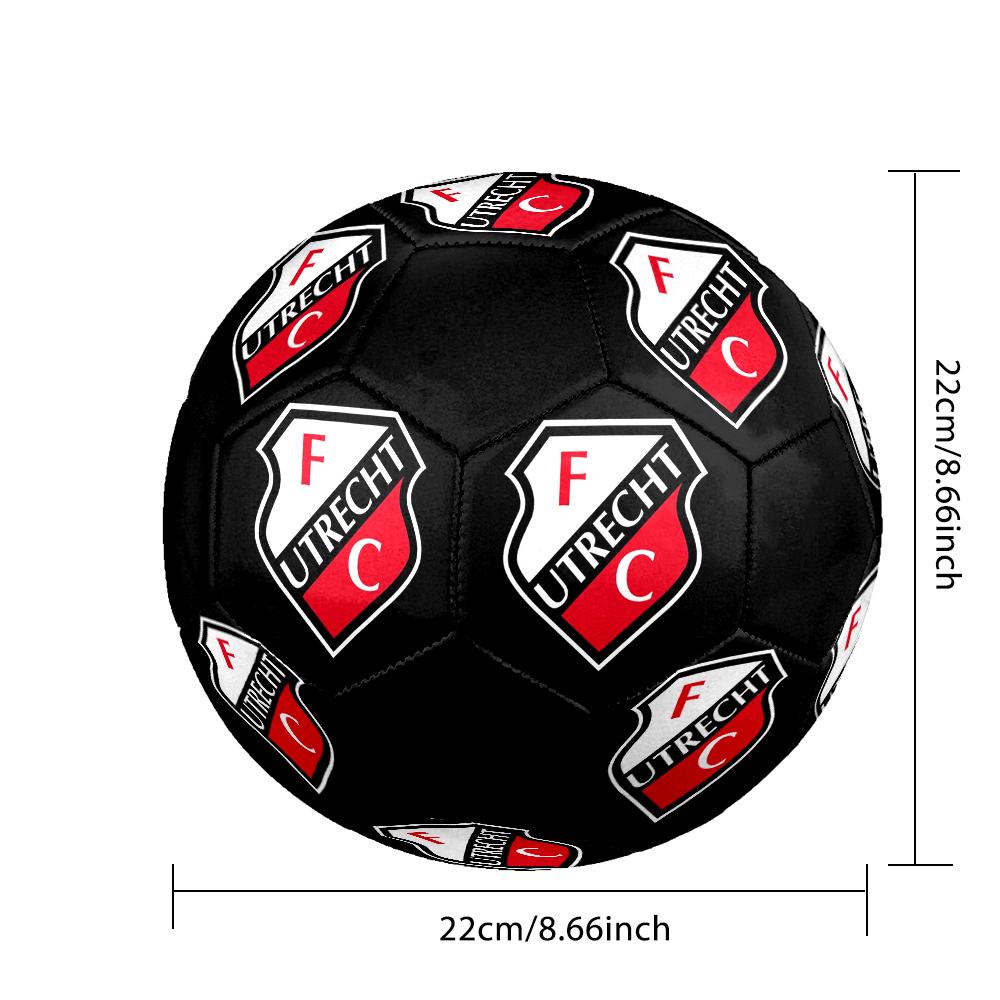 F C Utrecht Indoor Soccer Ball Colorful Machine Stitched PVC Size 5 Team Training Competition Ready Durable High-Bounce Cool Sports Gift