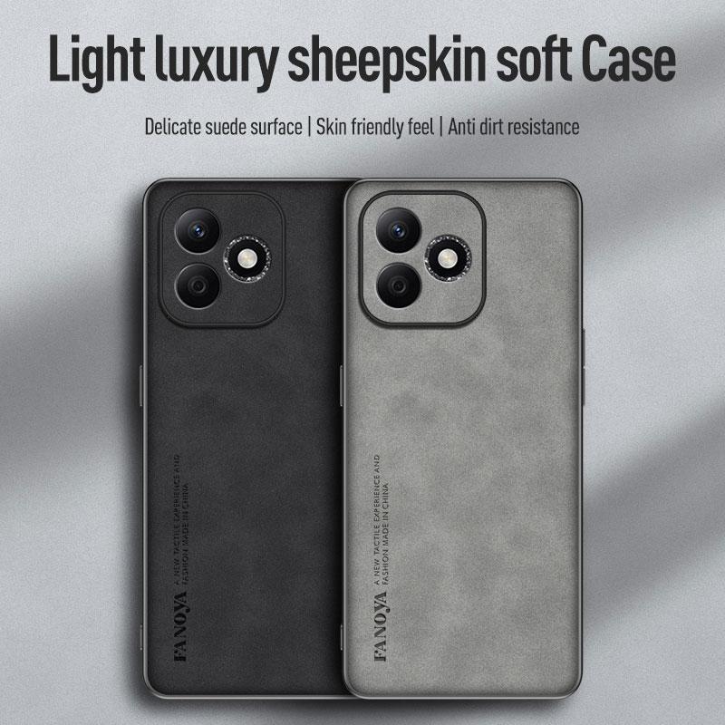 Retro Leather Skin Feel Case For Honor X8D HonorX8D Shockproof Matte Silicone Soft Case Cover