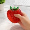 Portable Stress Ball Clear Strawberry Toy Giant Red Pink Squeeze Relief Toy for Relieve Stress Fake Fruit Sensory Fidget Relaxation Hand