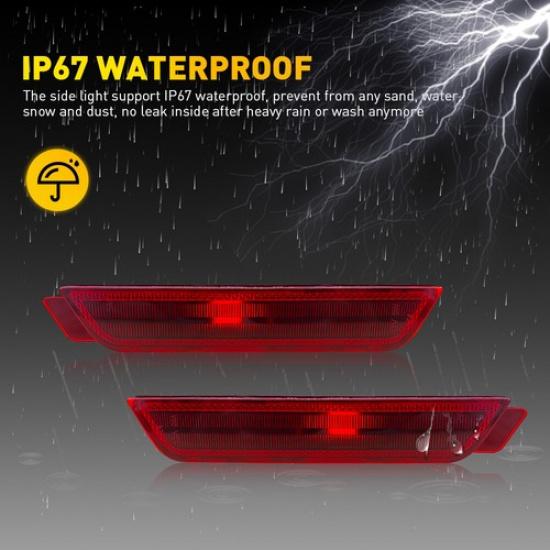 For 2010-2015 Chevy Camaro Rear Red Lens Side Marker Lights Lamp Housing LH RH A