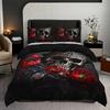 Fashion Gothic Skull Floral Duvet Cover Set Soft Breathable HD Printing Bedding Set For Home Dorm Decor