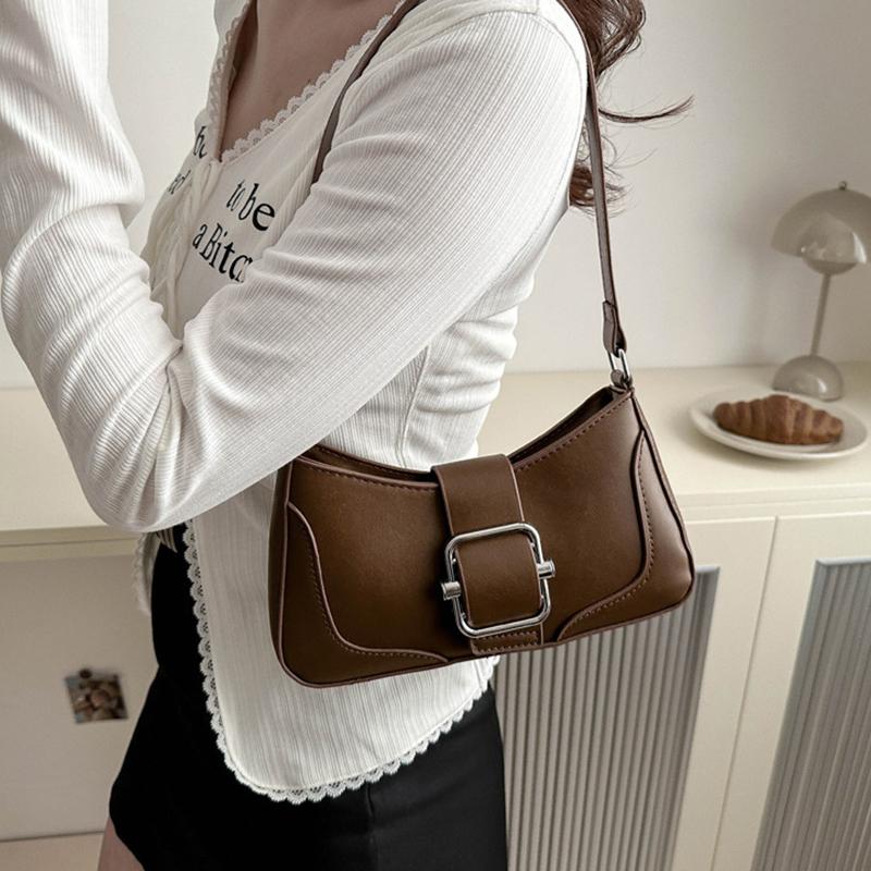 Bolso de Hombro para Mujer Moda Color Sólido Cuero PU Bolsos Y Carteras Casual Cruzado para Damas Para Uso Diario CLE