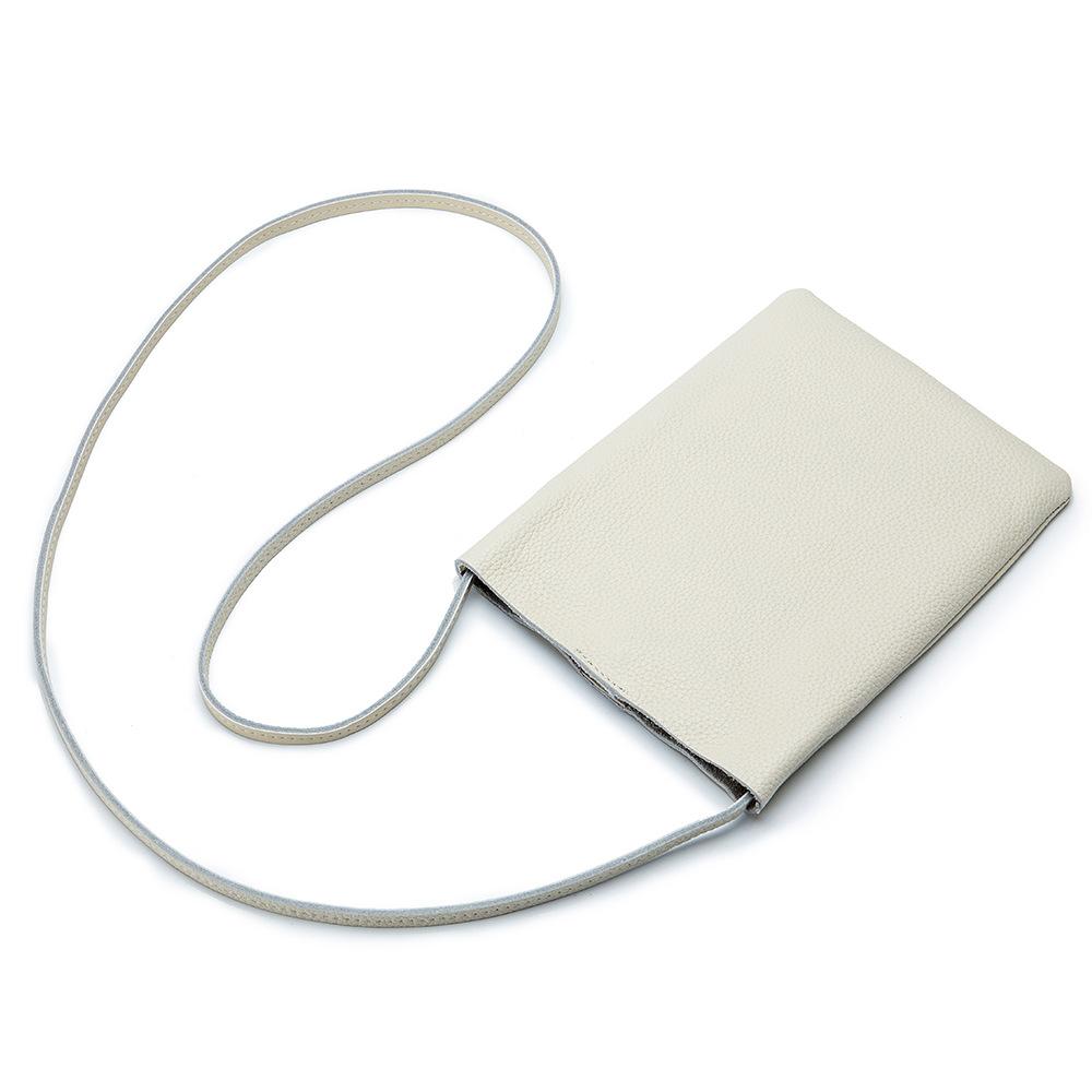 

Первый слой коровьей кожи, сумка для мобильного телефона, легкая и женственная, простая сумка-мессенджер для поездок на работу, модная мини-сумочка, нишевая из мягкой кожи