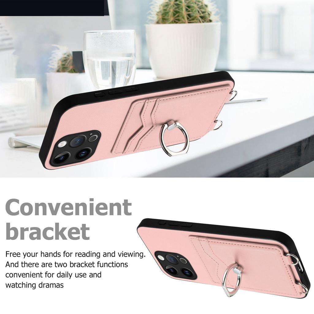 Card Holder Slots Ring Bracket Cover Phone Case For iPhone 12 12Pro 12ProMax 12Mini 11ProMax 11Pro XSMax XR XS 8Plus 7Plus SE 13Pro 14Pro 15Pro 16Pro