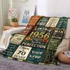 Vintage 1956 Years Customize Your Name Blankets Are Warm Soft Blankets Perfect For Naps Sofas And Relaxation They Also Make Great Christmas Halloween