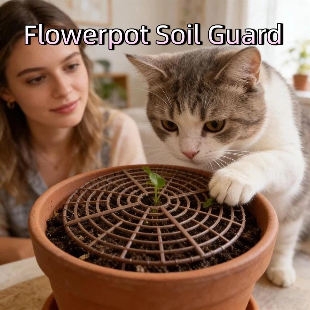 Breathable Mesh Plant Pot Soil Protector Grid Cover for Beginner Gardeners