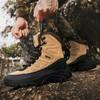 High-Quality Khaki Men's Hiking Boots High-Top Platform Trekking Shoes Men Non-Slip Training Outdoor Male Boots botas masculino