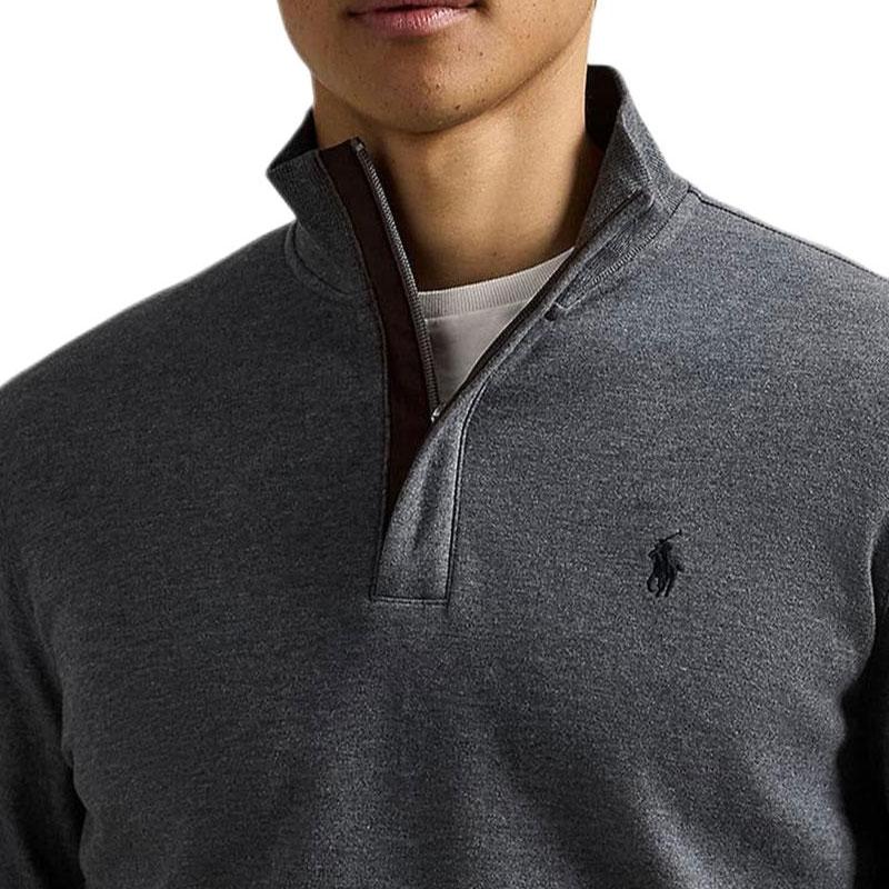 Polo Ralph Lauren Embroidered Pony Logo Knit Zip High Neck Sweatshirt Men sweatshirt 710890534-033