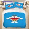 Doraemon Aventura Héroe Azul Historia Juego de Tres Piezas 1 Funda Nórdica 2 Fundas de Almohada Sin Relleno Juego de Cama Suave Y Cómodo