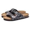 2024 Men's Cork Slippers Unisex Summer Flip Flops Men clogs Man Soft Cork Two Buckle Beach Slides Outdoor Footwear For Men 45