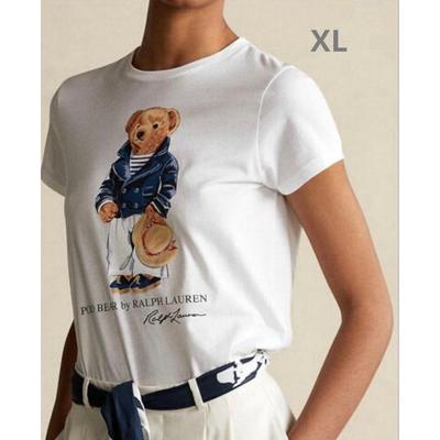 Used Polo Ralph Lauren Polo Bear T-shirt XL Large Size Cut and Sewn White Short Sleeve