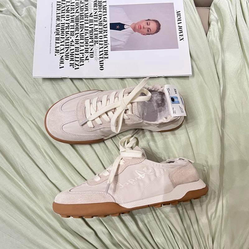 

2025 Женские вулканизированные туфли Женские маленькие белые туфли Модные спортивные удобные кроссовки На каждый день для бега 35 бежевый