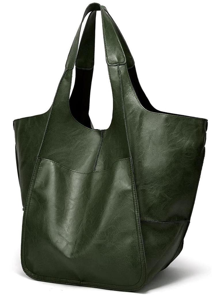 Retro European & American Soft Leather Large-Capacity Women's Tote Bag