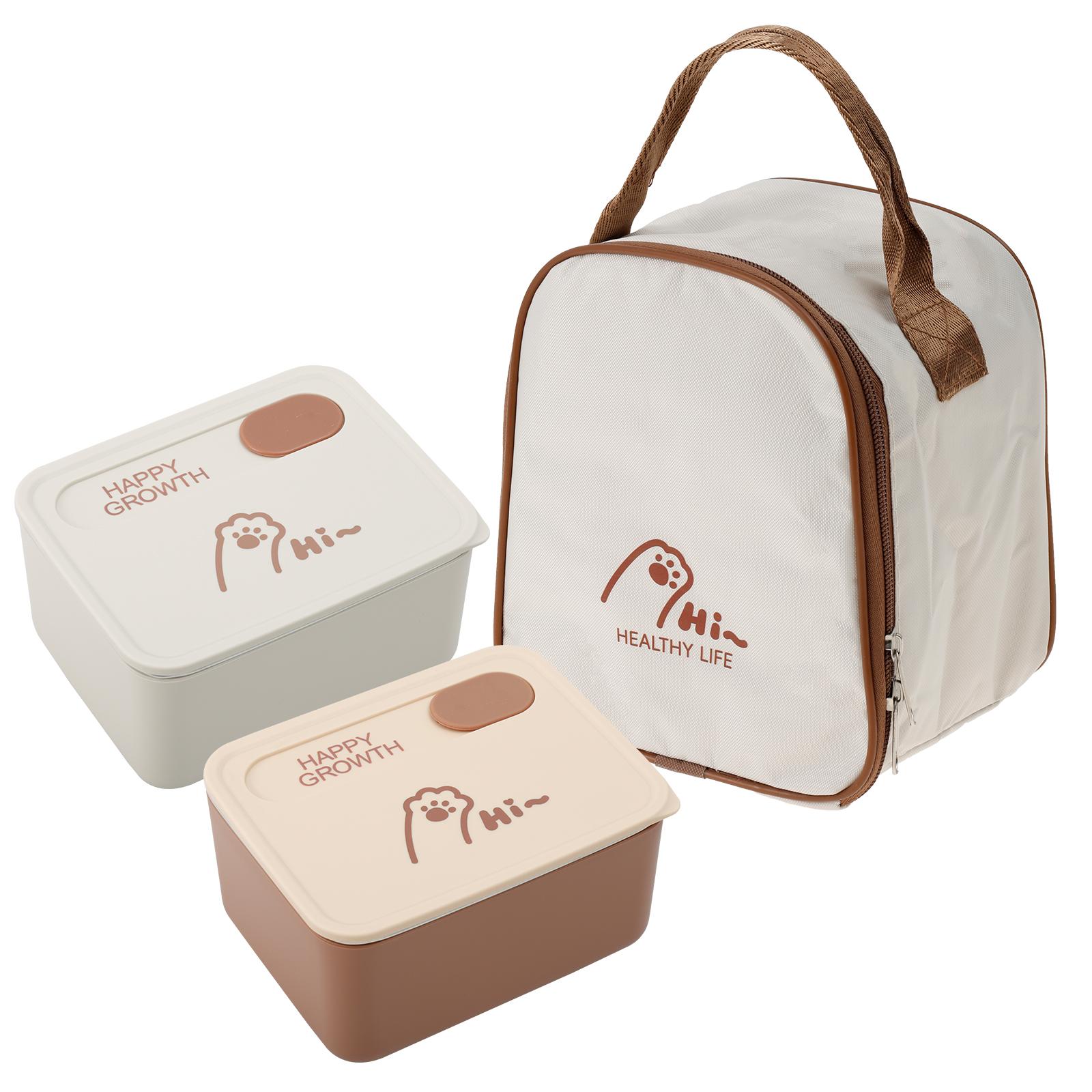 

2/3/4 шт. Ланч-бокс из нержавеющей стали 24 унции/700 мл Герметичный металлический контейнер для хранения еды с сумкой для пикника на природе, офиса, школы