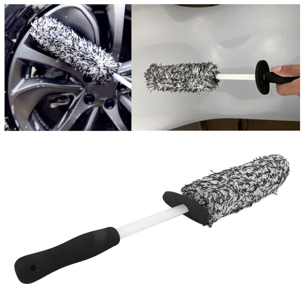 Car Wheel Tire Cleaning Brush Microfib Soft Multipurpose for Exhaust Bump Mudguard