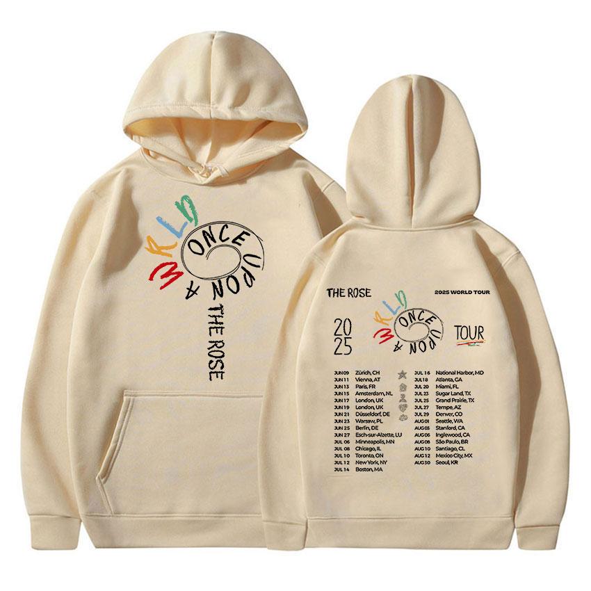Kpop The Rose Once Upon AWRLD World Tour Hoodie Men's Women Fleece Fashion Pullover Sweatshirt Fans Clothing Hooded