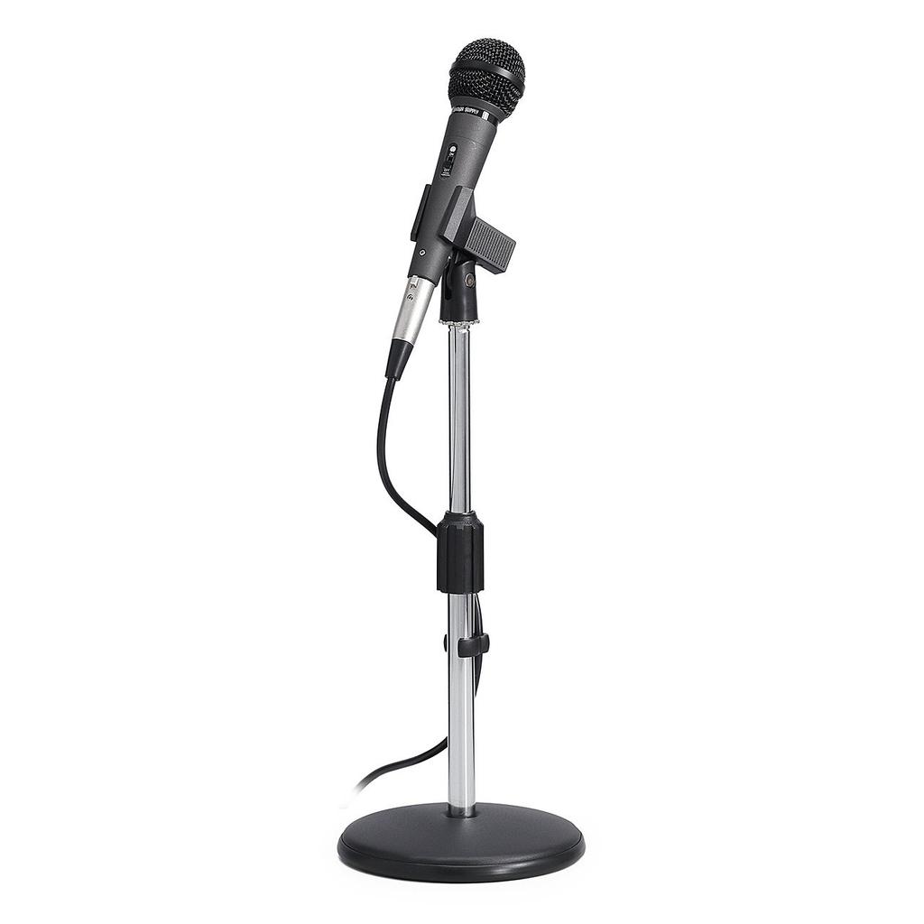 SANWA DIRECT Desktop Microphone Stand with Holder Height Adjustable 25-40cm Clip-On 1 Piece 400-SPST2