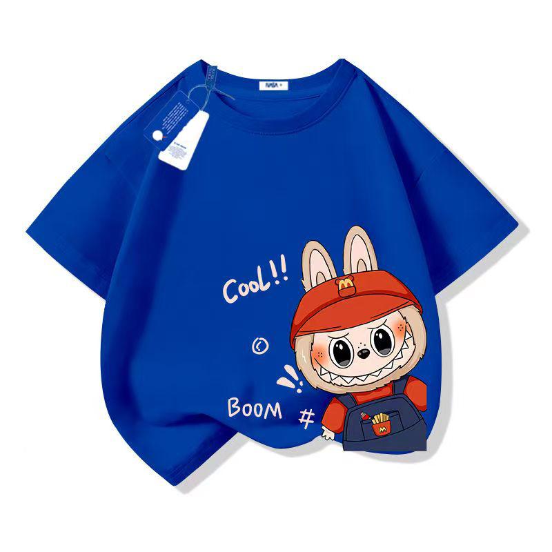 LABUBU Child Casual 3D Print Cartoon Anime Kids T-Shirt Summer Short Sleeve Tee Girl Boy T-Shirt Tops