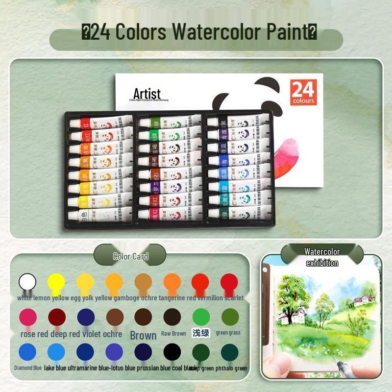 Mini Watercolor Walnut Box: Portable Travel Sketchbook & Palette