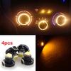 Yellow T4.7 Neo Wedge LED Bulb Dash Climate Control Instrument Base Light 4pcs
