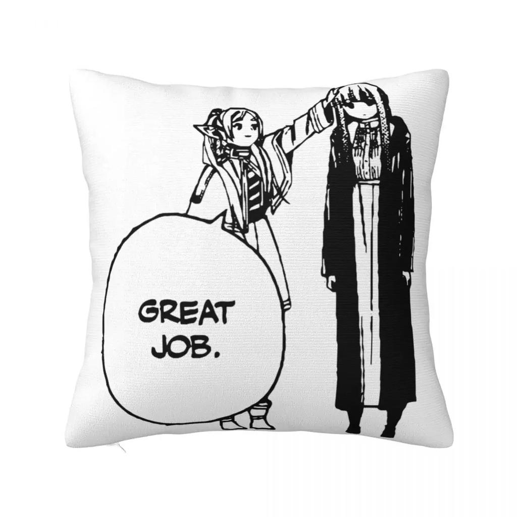 Sousou No Frieren Himmel Eisen Throw Pillow Cover Polyester Cushions for Sofa Novelty Cushion Covers