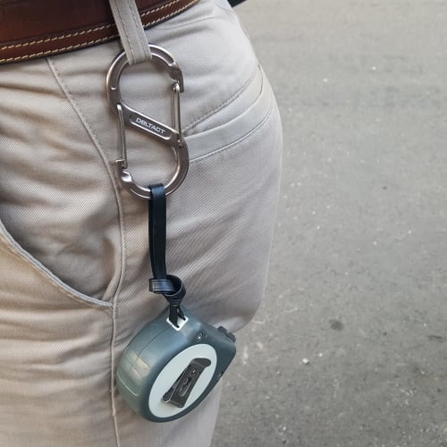 Sankyo Corporation DBLTACT Aluminum S-Type Carabiner, 80mm, Gunmetal, DT-AKS-80G