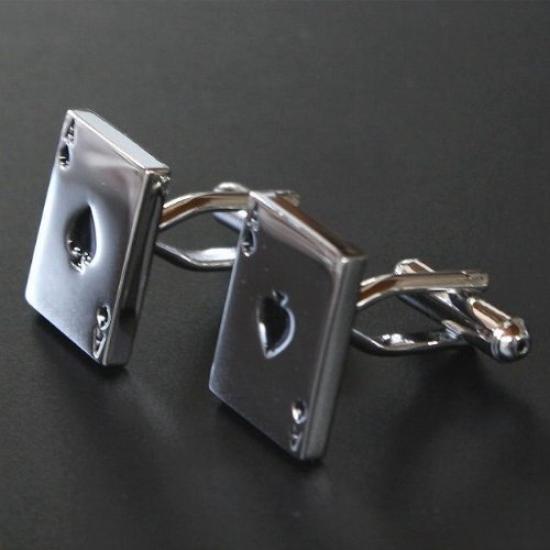 Kamakura Manschettenknöpfe Werkstatt Pik Ass Karten Manschettenknöpfe sc028 (Manschettenknöpfe)