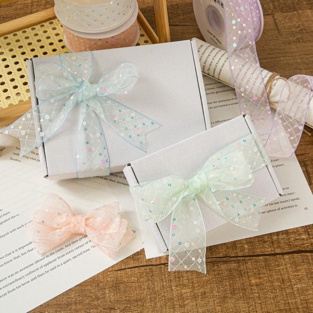 Gift Wrapping Bouquets Silk Ribbon 4cm DIY Decor Creative Chiffon Ribbon