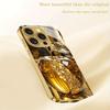 Kreatives Vergoldetes Kristall Gold Metallic Lackiertes Glas Handyhülle Für iPhone 17 16 15 14 13 12 11 Pro Max 15 14 Plus 17 Air 16E Hülle