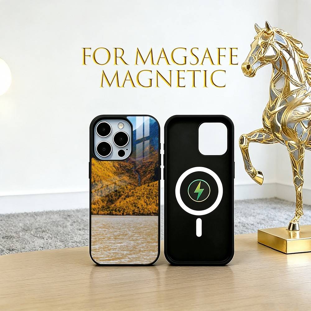 Snow mountain Phone Case For iPhone17,16,15,14,13,12,11 Plus,Pro Magnetic with Magsafe Wireless Charging