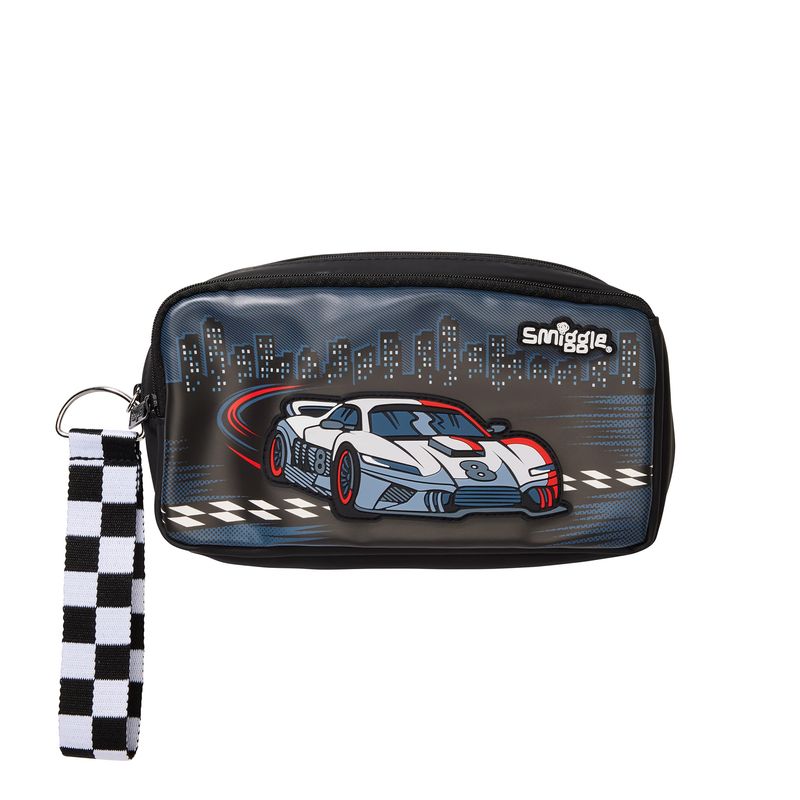 

Smiggle Милый Мультяшный Подарок для Школы Открывающийся Пенал Black Racing Double Layer Pencil Case