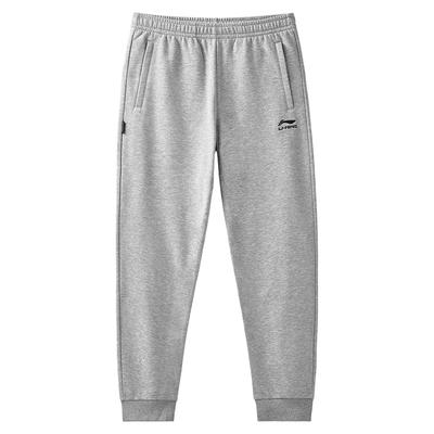 LiNing Solid Color Logo Loose Fit Quick Dry Casual Straight Leg Jogger Pants Men Bottoms AKLVC89-2